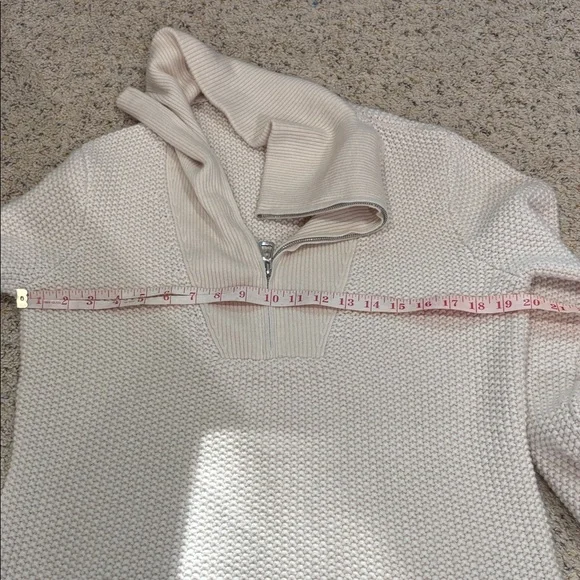 AETHER Half-Zip Cashmere & Wool Sweater small - Picture 4 of 6
